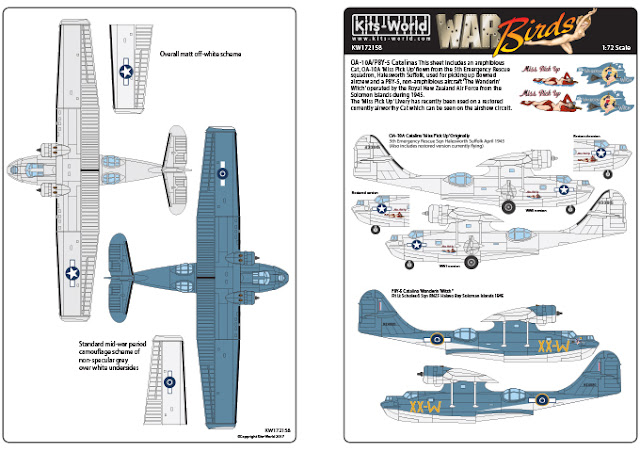 Kits World Decals 1/48 CONSOLIDATED PBY-5 CATALINA 2 "BLACK CAT" VERSIONS 