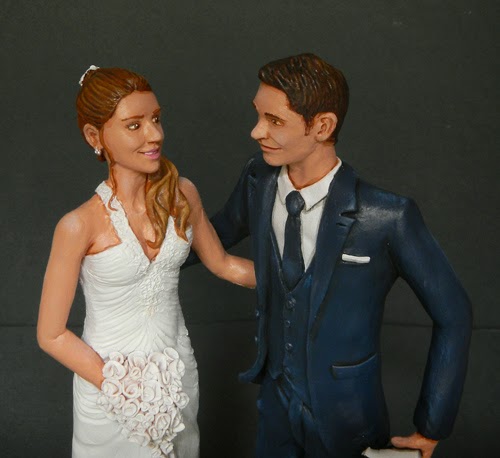 statuine sposi personalizzate cake topper artistici ritratti viso artigianato orme magiche