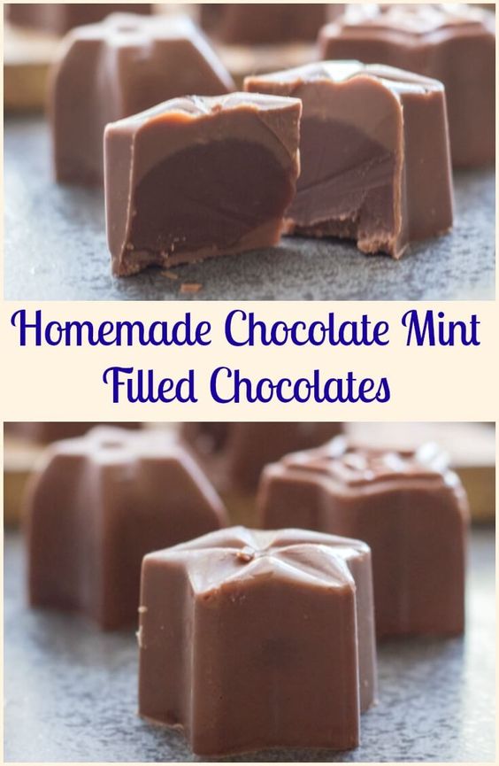HOMEMADE CHOCOLATE MINT FILLED CHOCOLATES 100 My Recipes