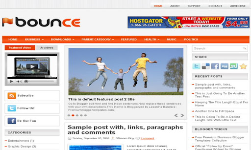 Bounce Blogger Template