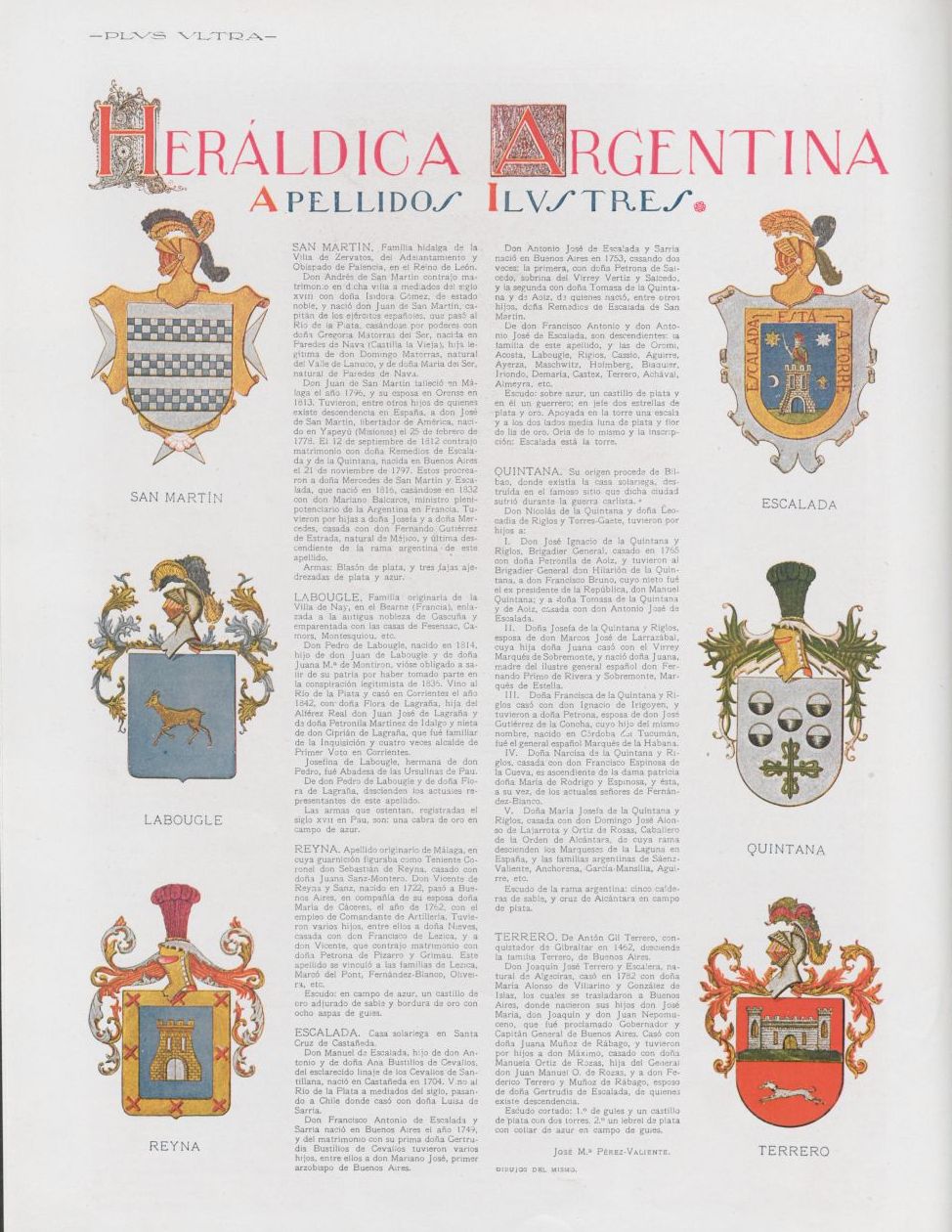 Heráldica en la Argentina «Heráldica Argentina Apellidos Ilustres