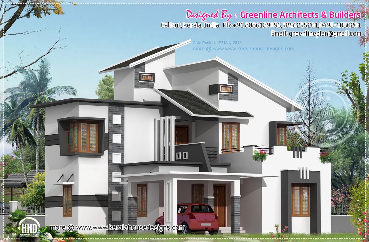 1903 sq feet 3  bedroom modern  house  elevation House  