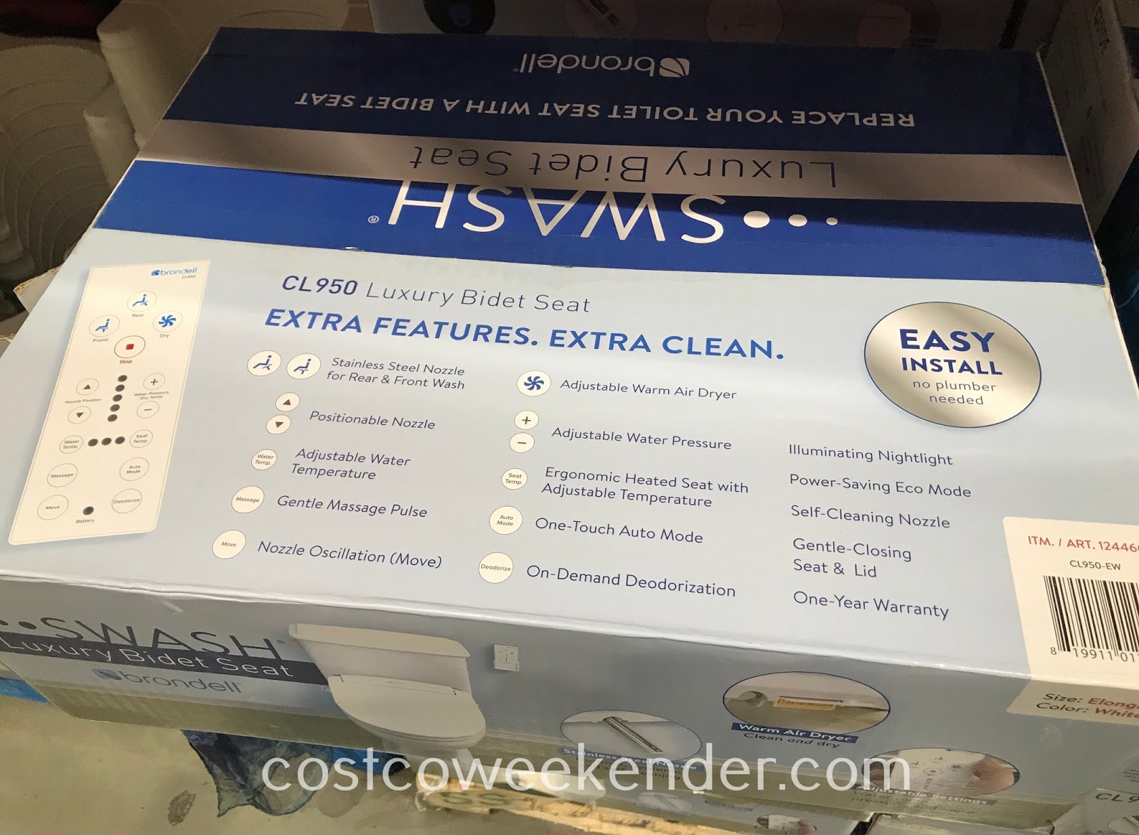 Brondell Swash CL950 Luxury Bidet Seat Costco Weekender