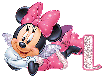 Alfabeto de Minnie Mouse con alitas L.