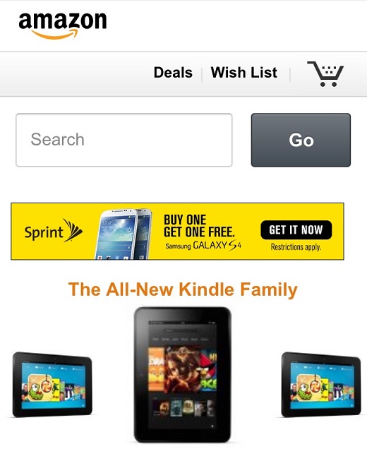 Amazon.com on Smart Phone