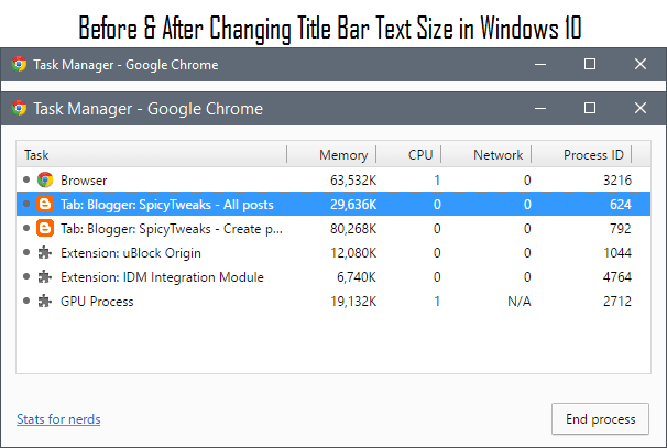 Change Title Bar Text Font Size & Font Family in Windows 10 Change Title Bar Text Font Size & Font Family in Windows 10