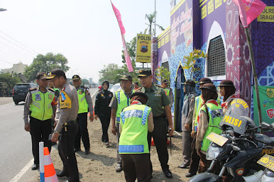 DANDIM DAN KAPOLRES SRAGEN MONITORING SITUASI JALUR  MUDIK DAN POS REST AREA