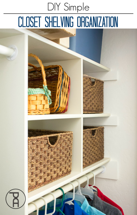 DIY Simple Closet Shelving Organization