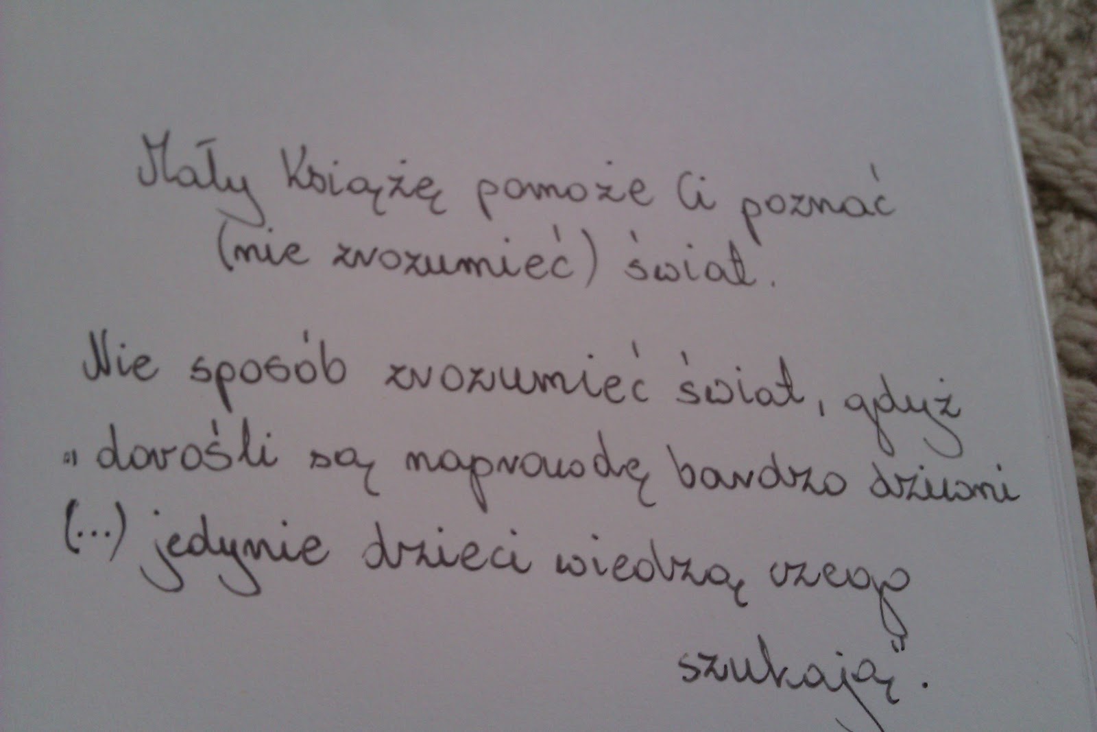 Napisz Dedykację Dla Kogoś Komu Chciałbyś Ofiarować Książkę Mały Książę Kocia Półka: efemeryczna przyjaźń.
