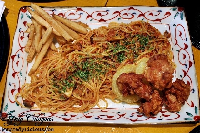 Japanese Style Fried Chicken and Meat Sauce Spaghetti at Yomenya Goemon Philippines Greenbelt 3
