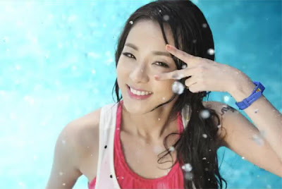 Sandara Park in Swimming Pool