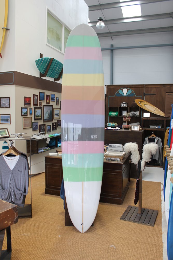 sea foam New single fin longboard "Rainbow carpet" 9,4 by Seed surfboard