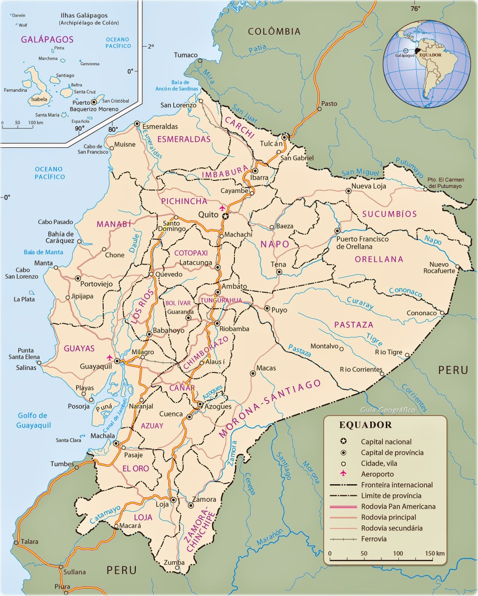 Equador | Mapas Geográficos do Equador