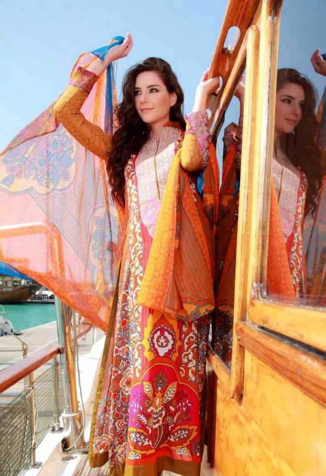 Shariq Textiles Feminine Catalog 2014 Feminine Summer Lawn Collection