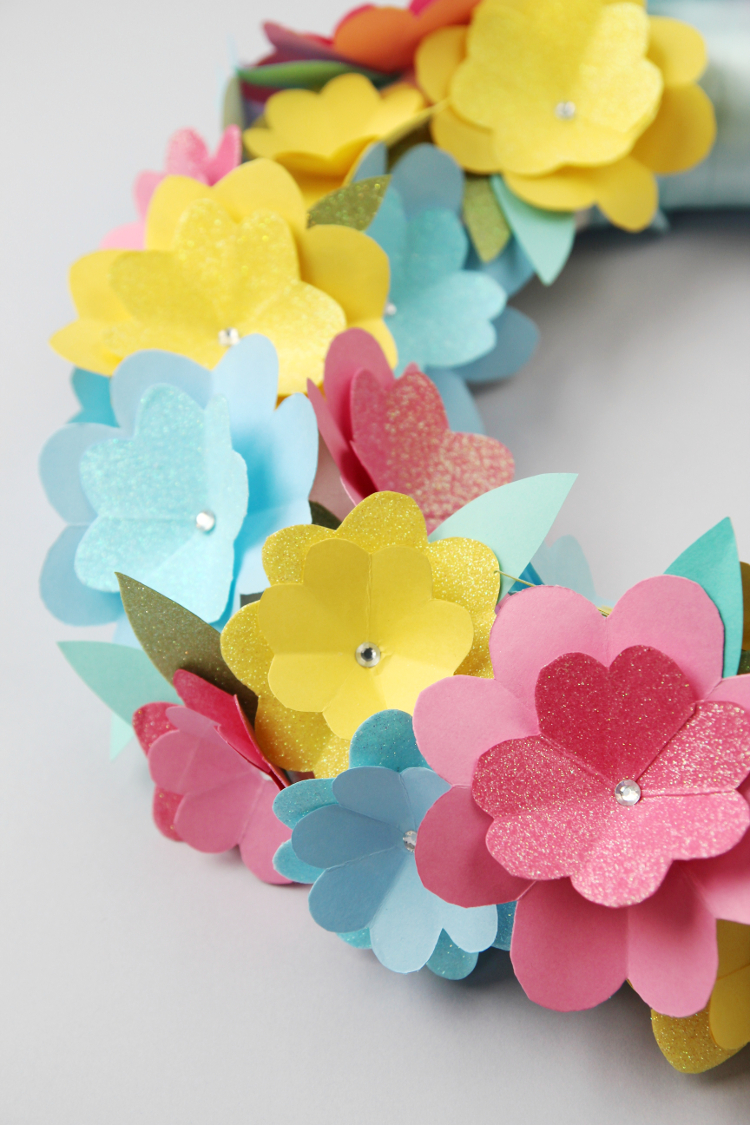 DIY SPRING PAPER FLOWER WREATH. Gathering Beauty