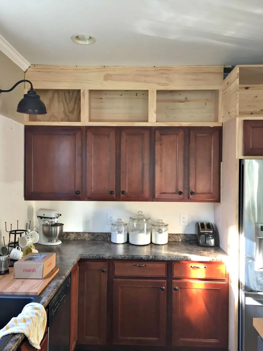 adding height to kitchen cabinets