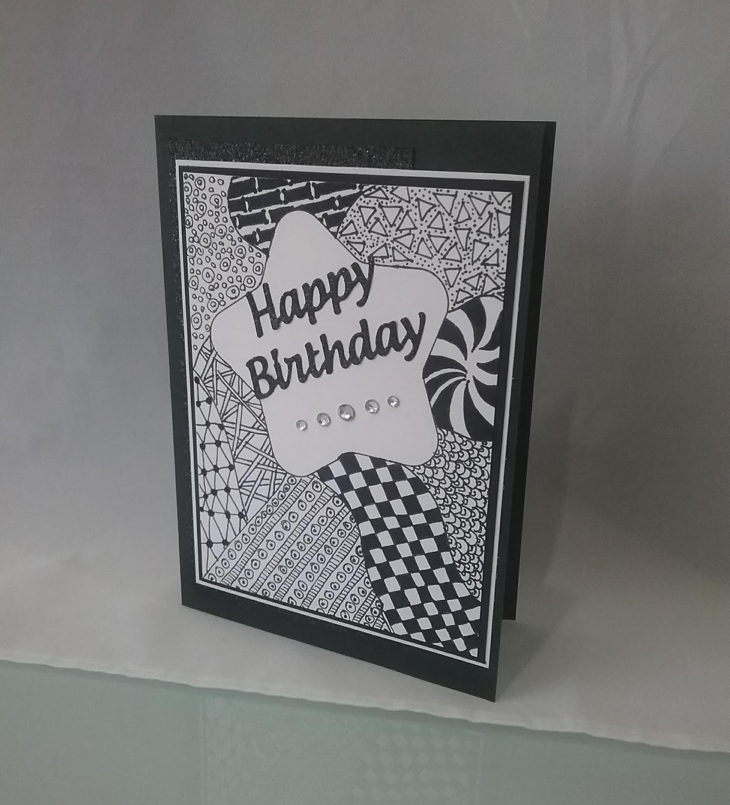 MerryMade Crafts etc ...: Black and White Card Swap