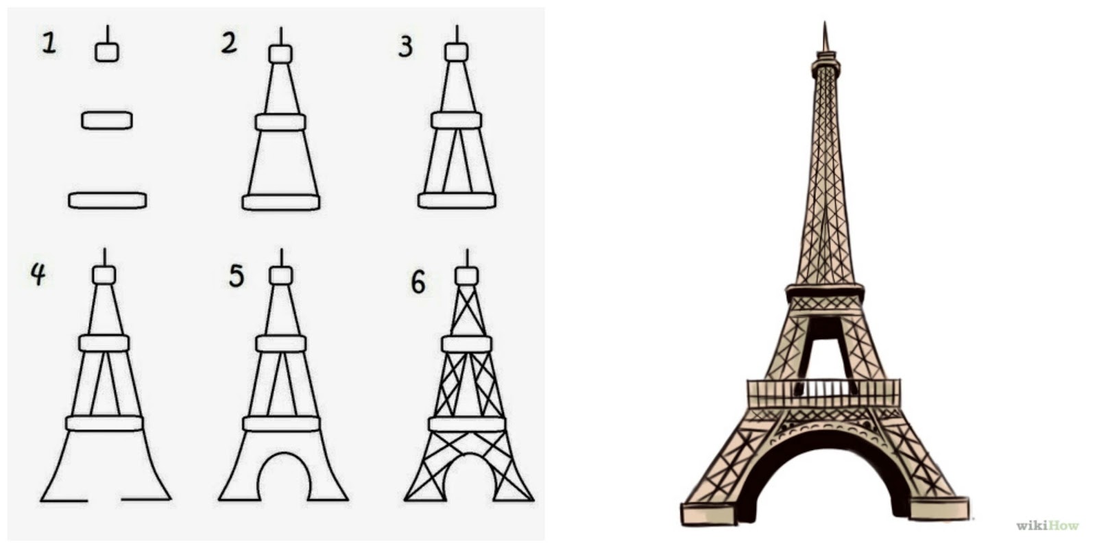 Francés hasta en la sopa...: Tu veux apprendre à dessiner la Tour Eiffel ?