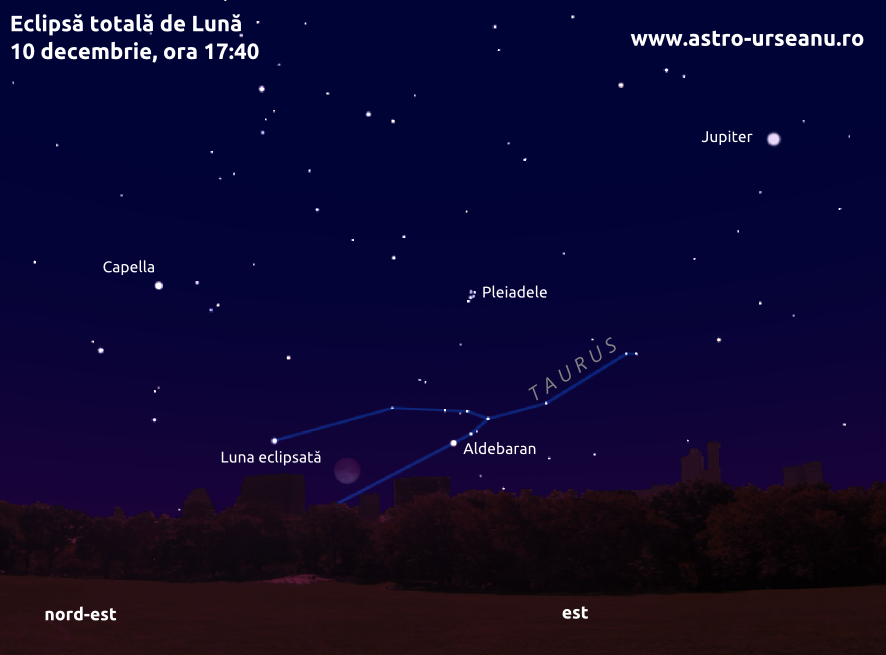 Eclipsă totală de Lună pe 10 decembrie 2011