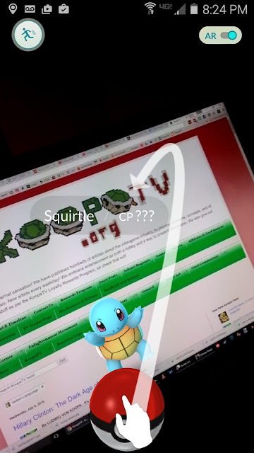 Pokémon GO Squirtle starter catch KoopaTV
