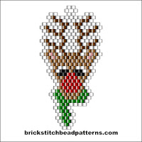 Click to view the Rudolph the Reindeer brick stitch bead pattern charts.