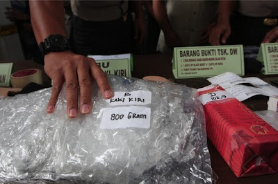 Meth bust by Indonesian police