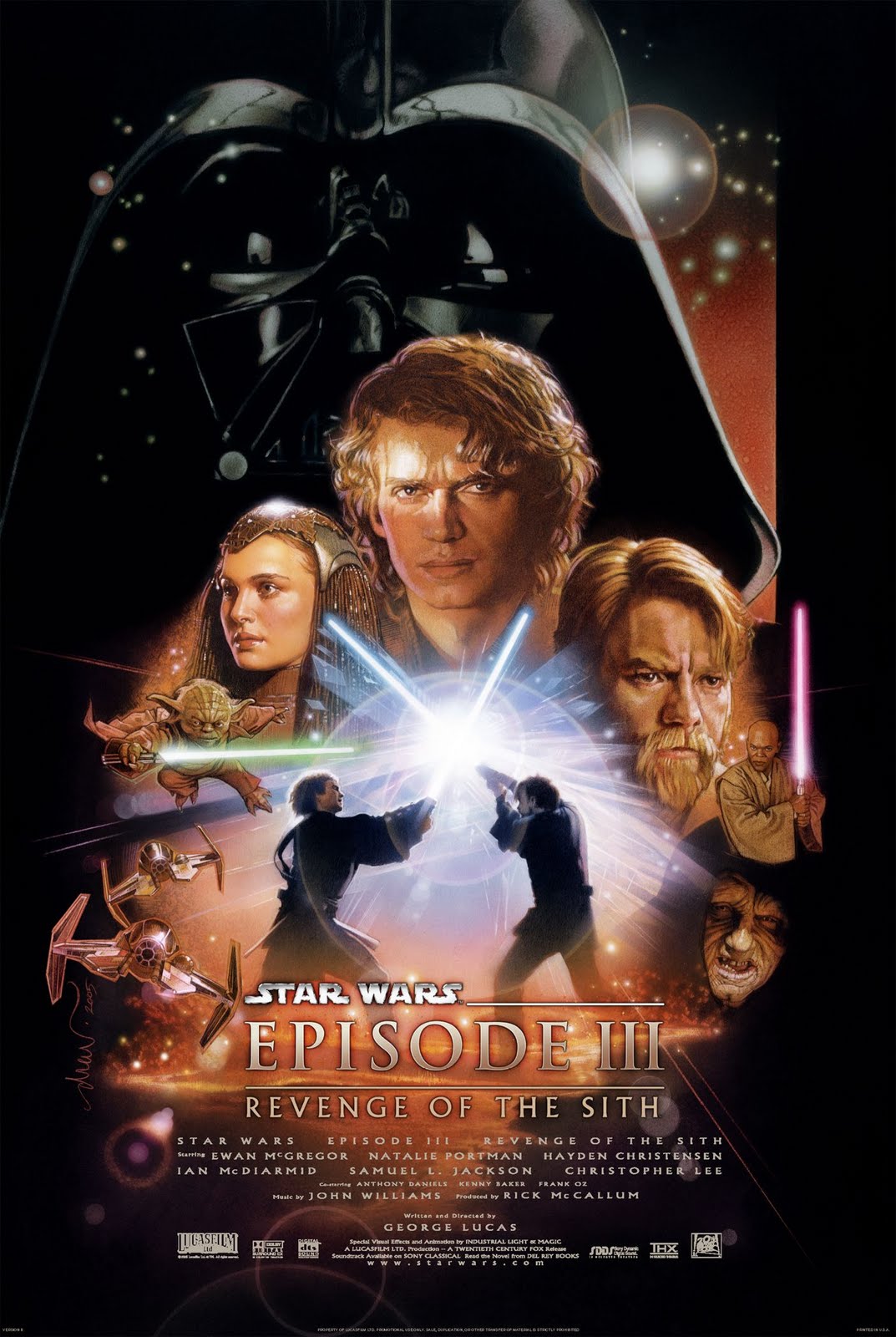 Star Wars Episodio III Revenge of the Sith luz espada iluminó espada láser 