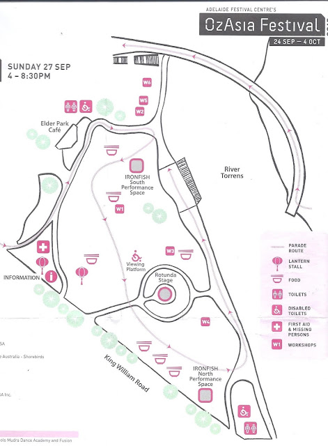 A photo of the official programme's map.