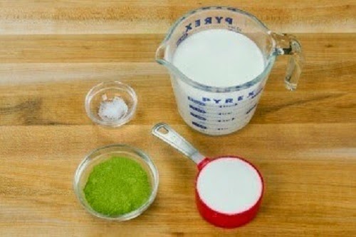 Kết quả hình ảnh cho bột trà xanh và sữa non