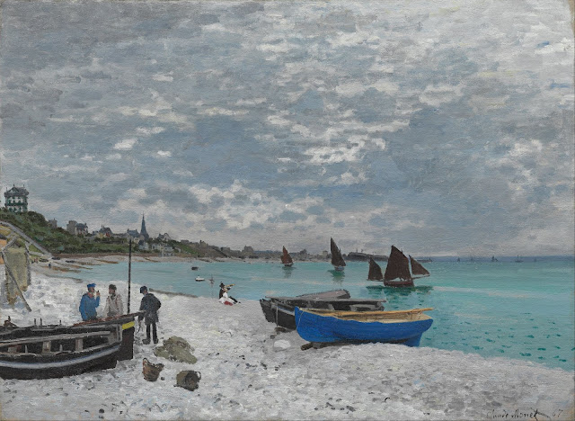 Claude Monet The Beach at Sainte Adresse