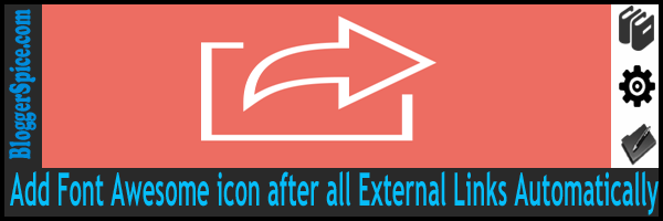 Add Font Awesome Icon After All External Links Automatically 