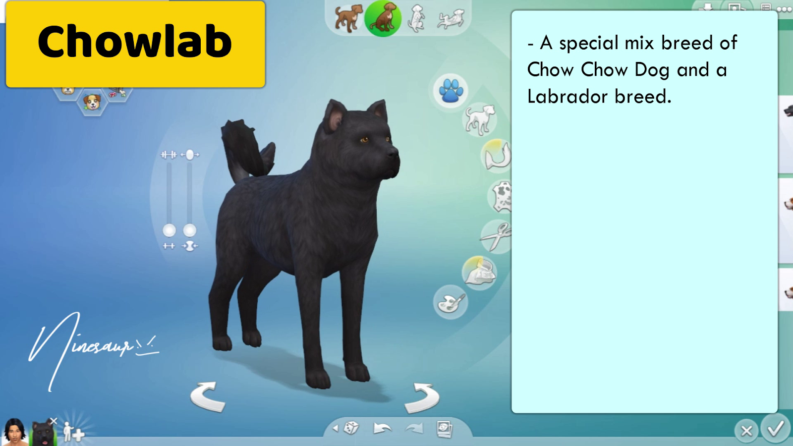 NINESAUR 72 LARGE DOG BREEDS SIMS 4
