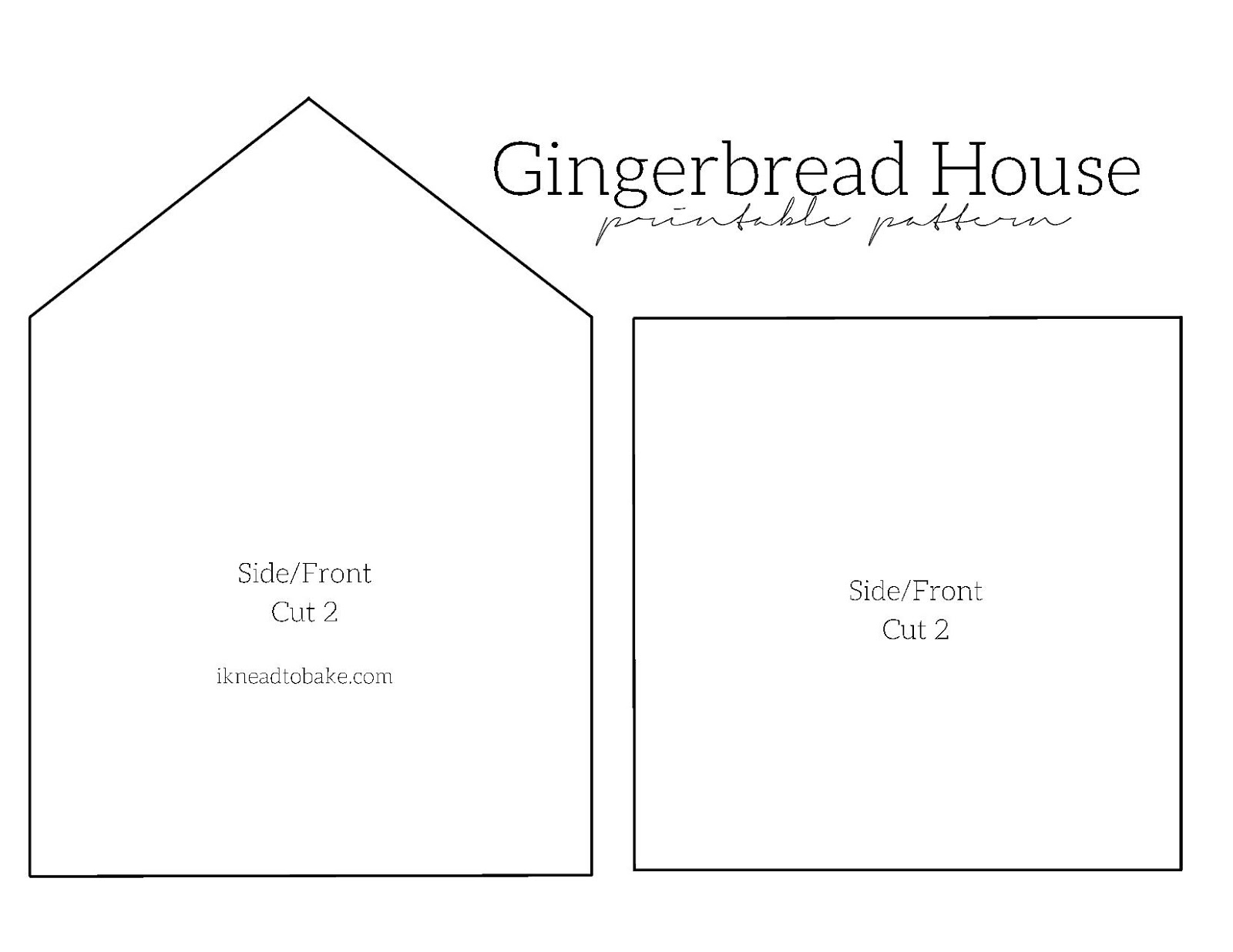 Gingerbread House Free Printable Template Printable Templates