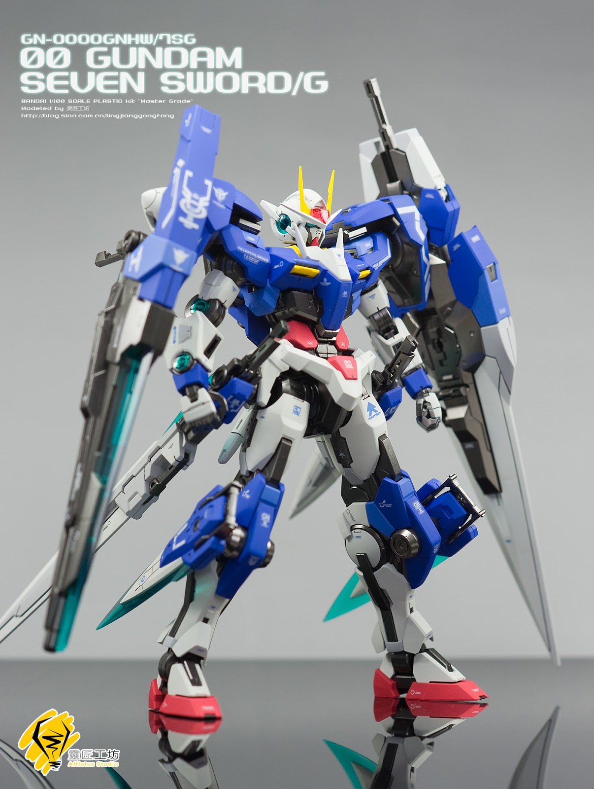 Gundam Guy Mg 1 100 Gn 0000gnhw 7sg 00 Gundam Seven Sword G Painted Build