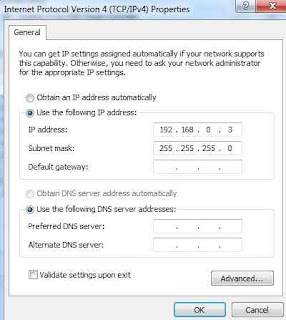 setting ip laptop ke laptop