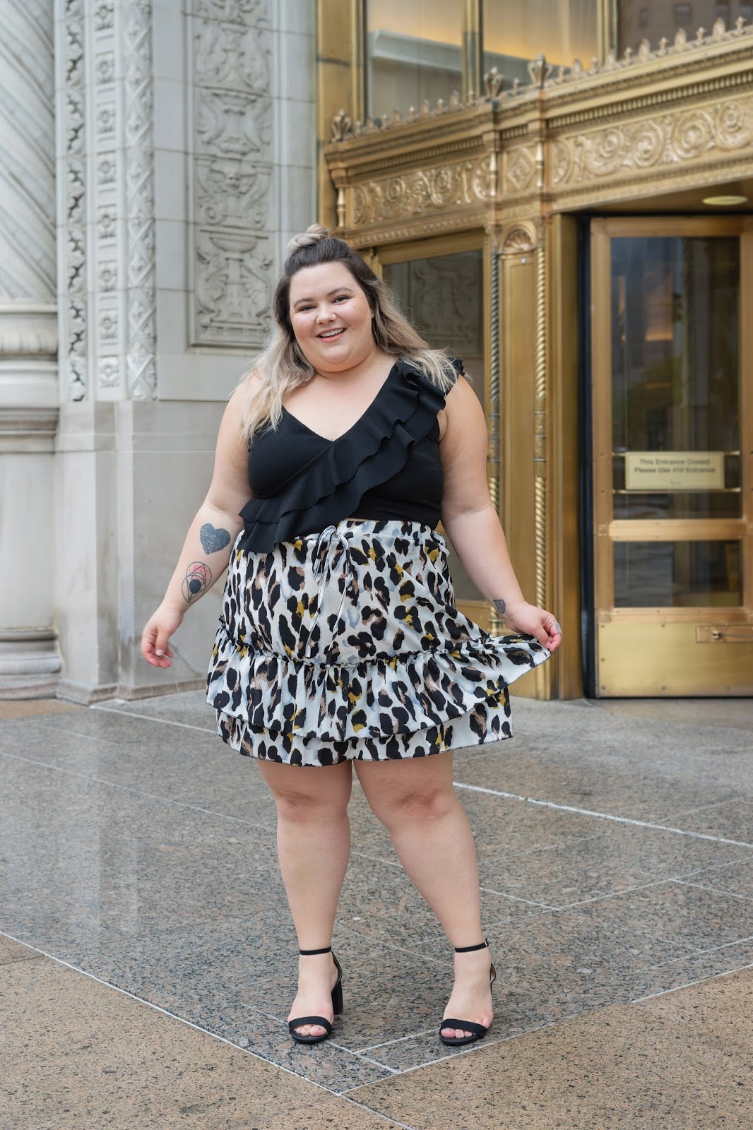 Chicago Plus Size Petite Fashion Blogger Natalie in the City reviews SheIn's mini skirts and crop tops.