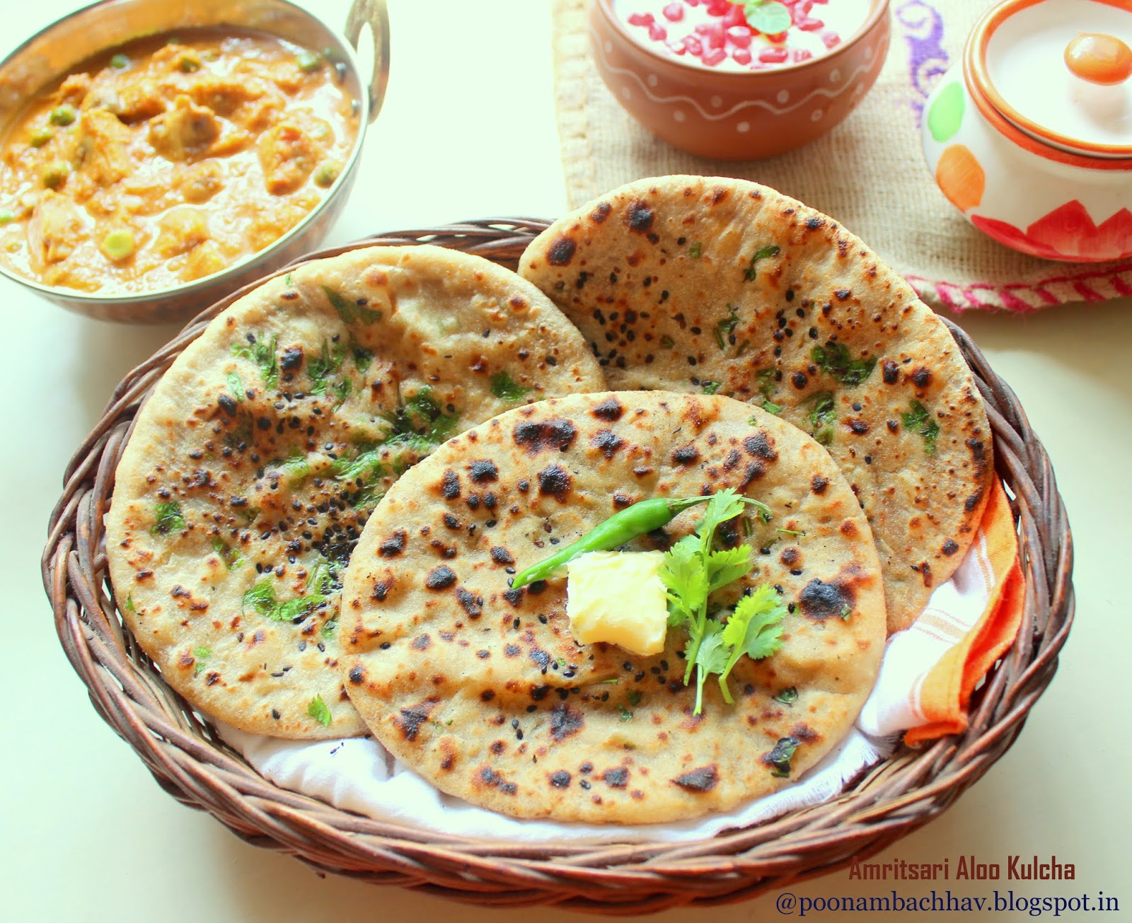 Annapurna Amritsari Aloo Kulcha / Potato Stuffed Indian Flat Bread