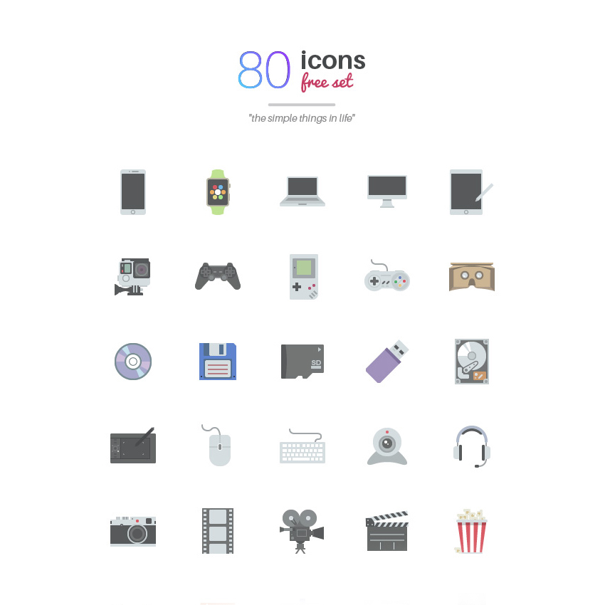 simple things in life 80 free icons