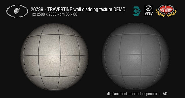  Travertine wall cladding texture seamless 20739
