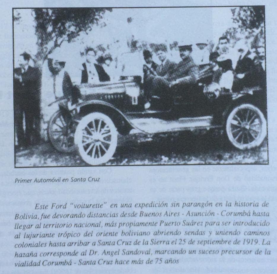 EL PRIMER AUTOMÓVIL QUE LLEGO A SANTA CRUZ DE LA SIERRRA Historias de