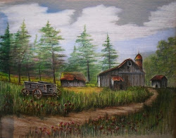 farm scenes country scene painting paint spring farms wood burning pen barns september ink