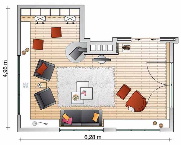 map of living room