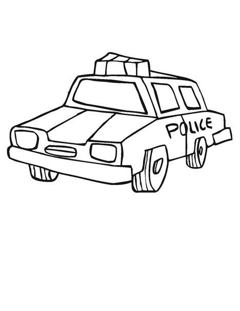 Tranh tô màu xe ô tô cảnh sát 09