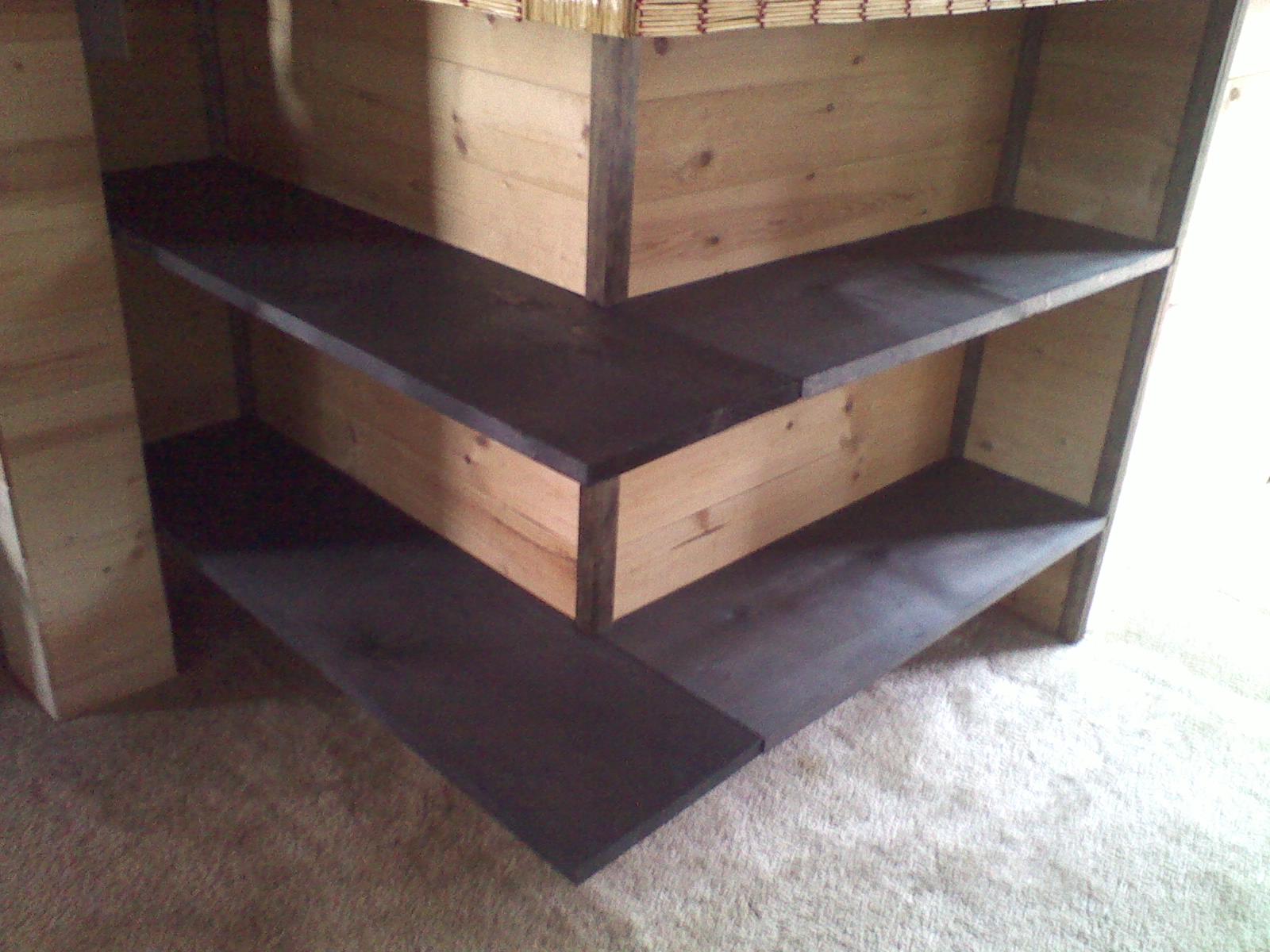 Vintage Knocks under the counter floating shelves finished.