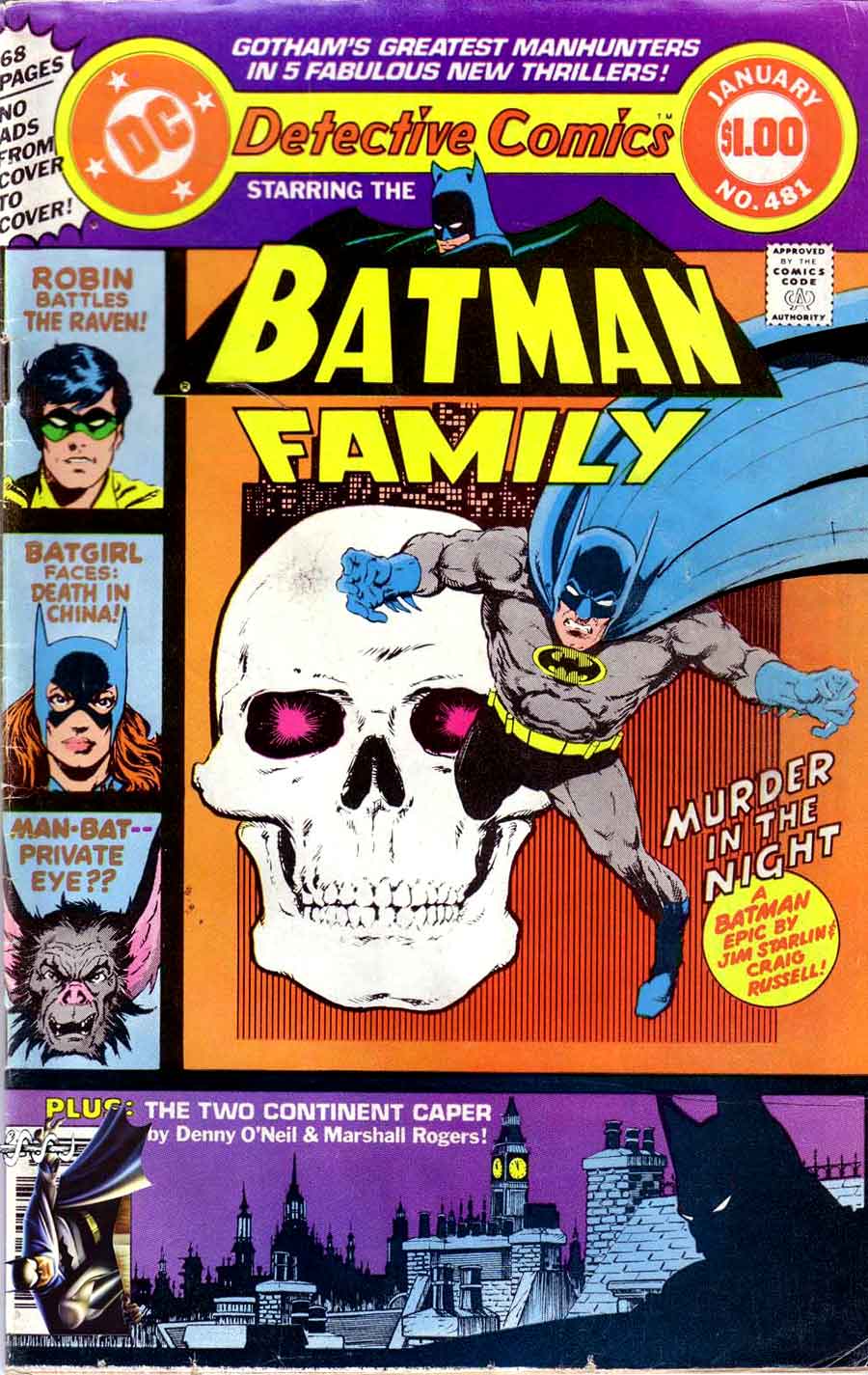 Detective Comics v1 #481 dc comic book cover art by Jim Starlin