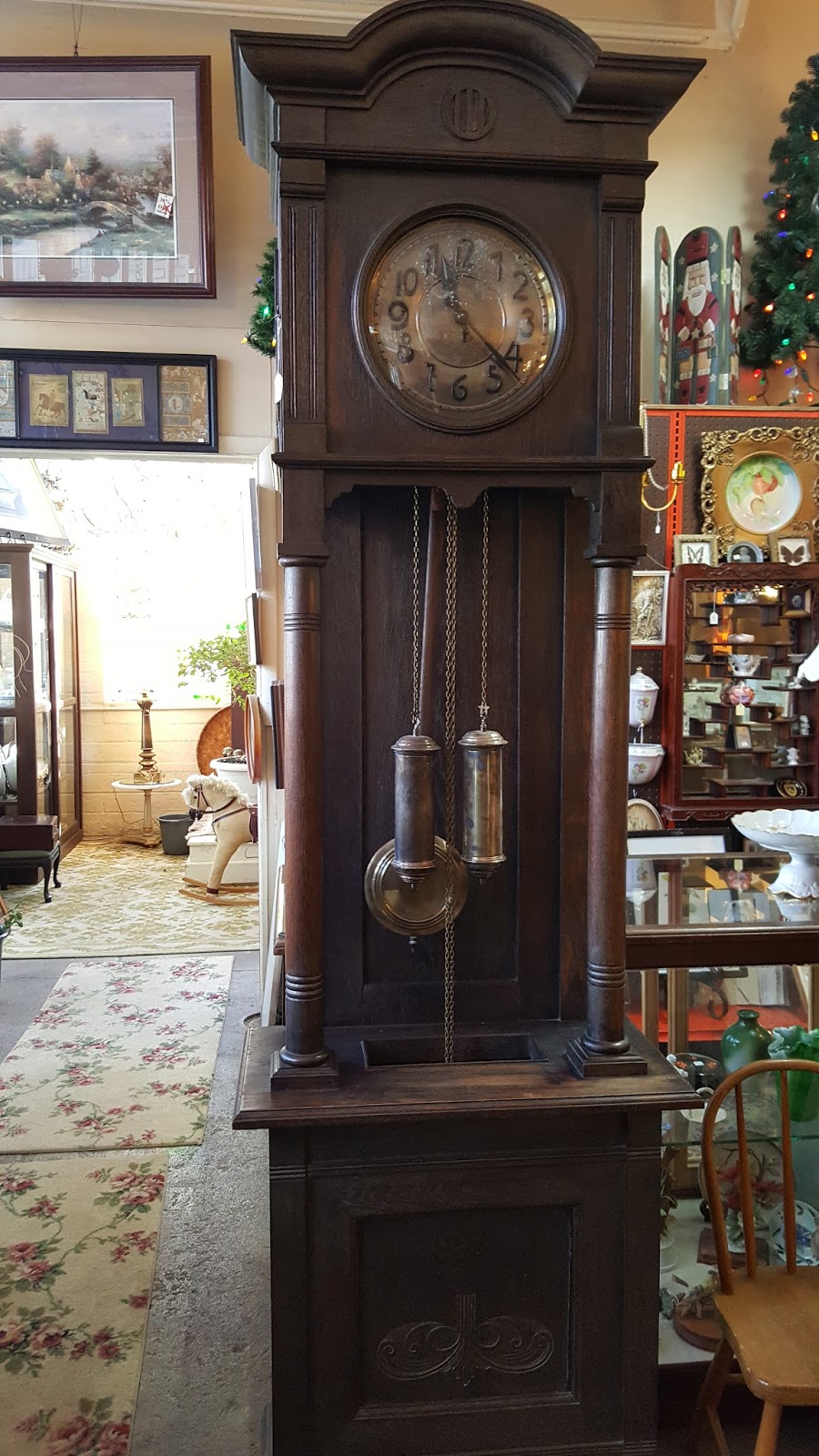 Gear Acres at Top of the Hill Antique Gustav Becker Grandfather Clock