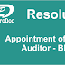 Appointment of First Auditor - BR