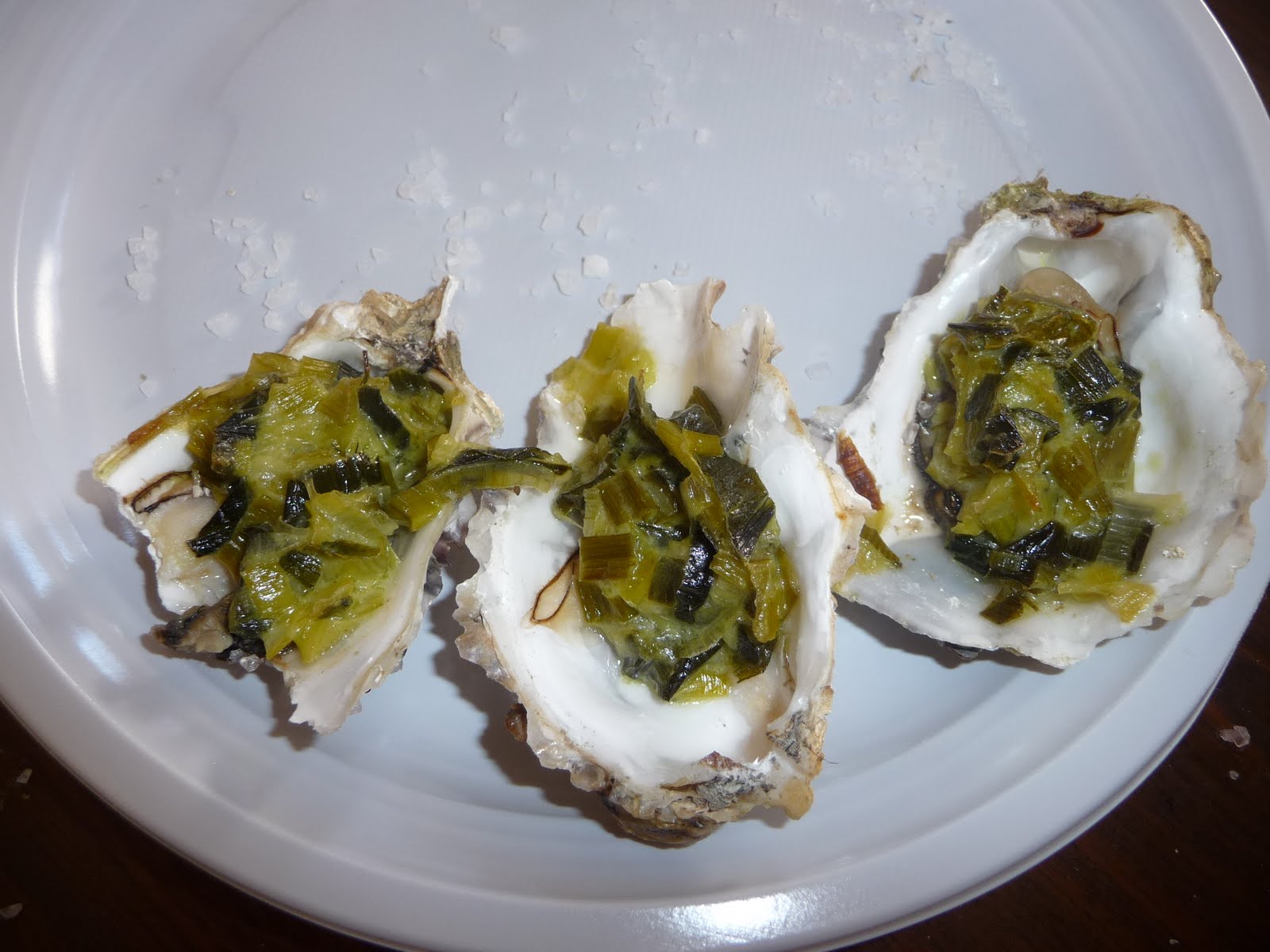 Toqu'en cuisine huitres à la fondue de poireaux