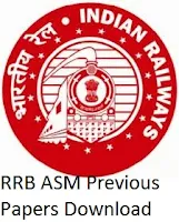 RRB ASM Previous Question Papers PDF