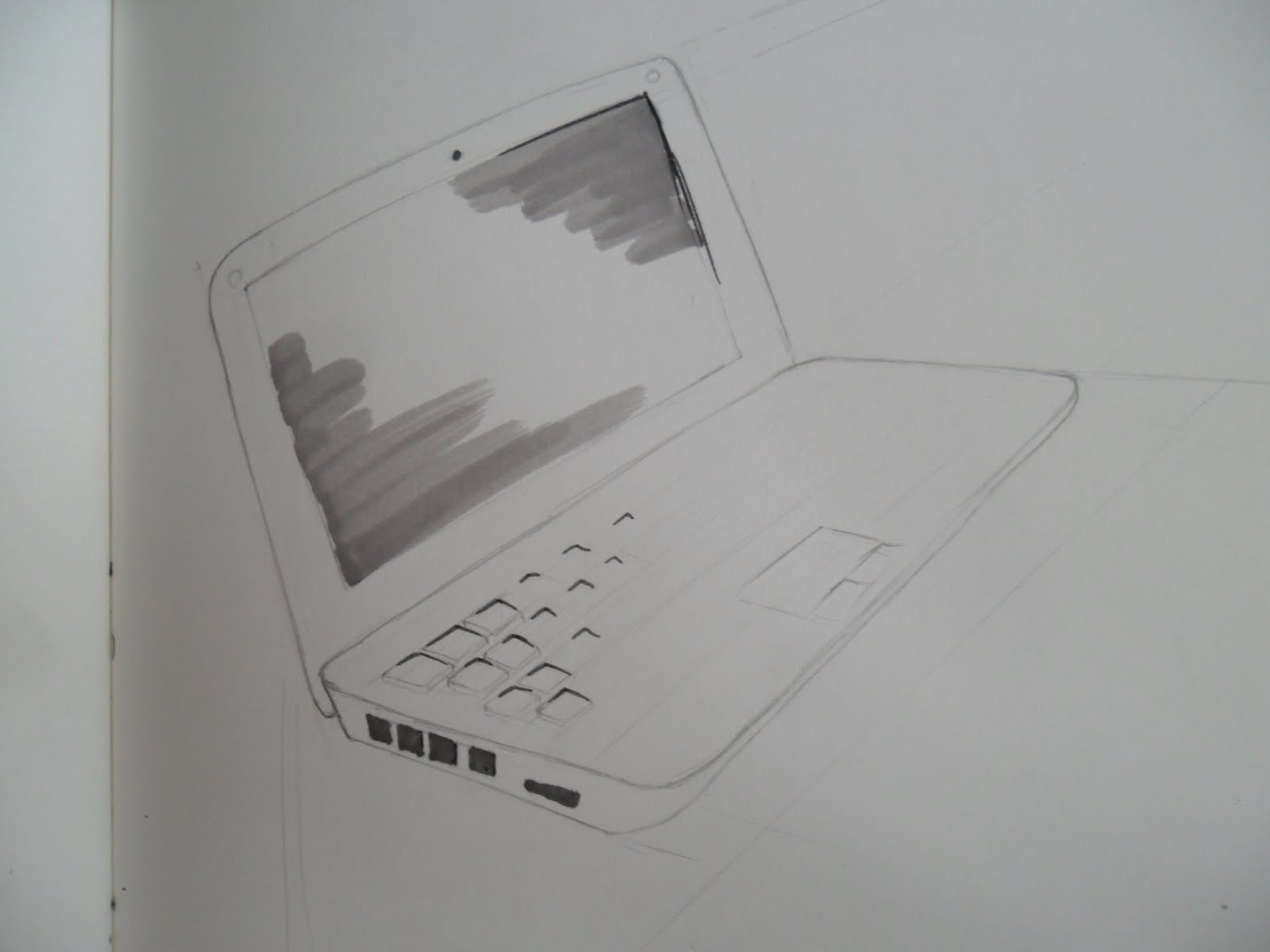 oliver hammond: Laptop sketch